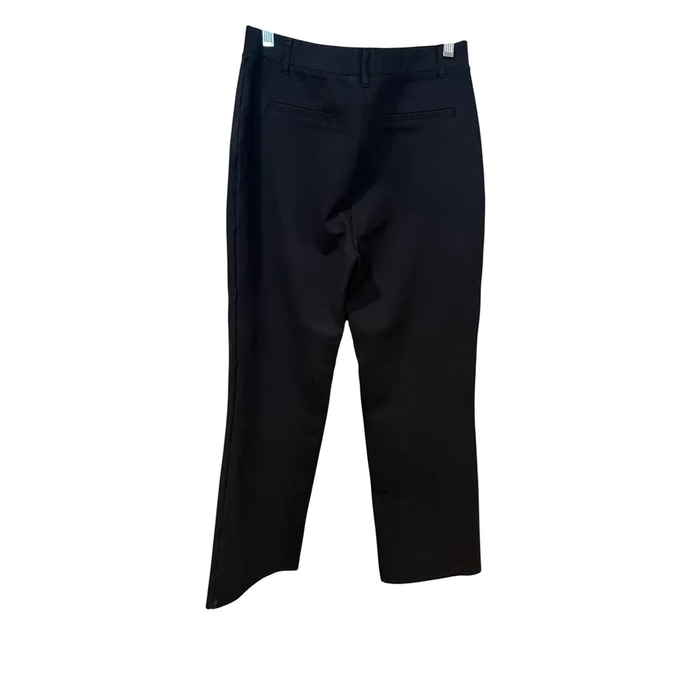 Quince Ultra Stretch Ponte Bootcut Pants Black Pull On Size Large W-PNT-21